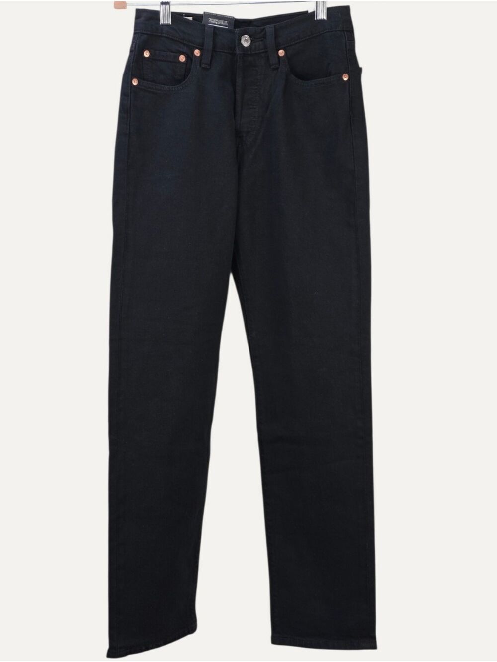 Levi’s 501 Original Black High Rise Straight Jeans W25 L30 NWT